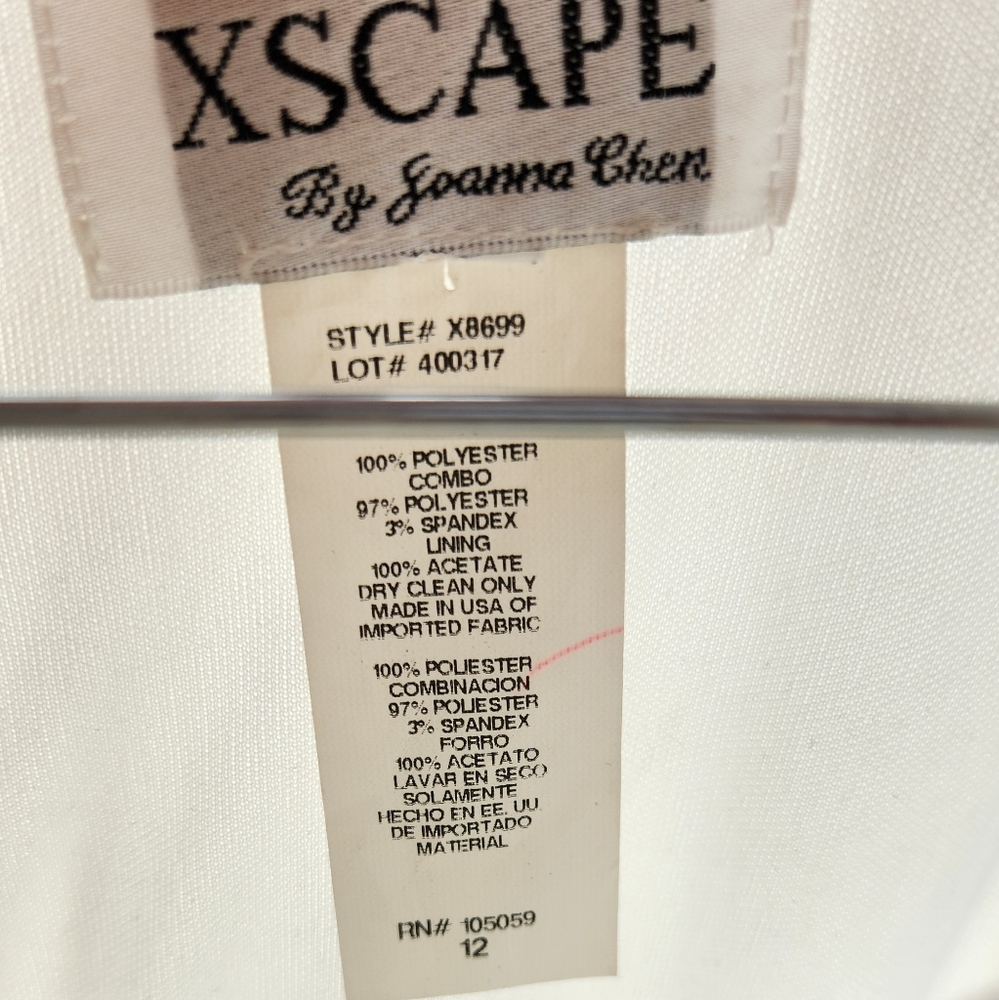 XScape Black and White Dress - Picture 5 of 6